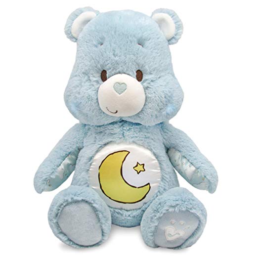 Soother Bear Stuffed Animal Plush with Music & Lights, Bedtime Bear - Blue